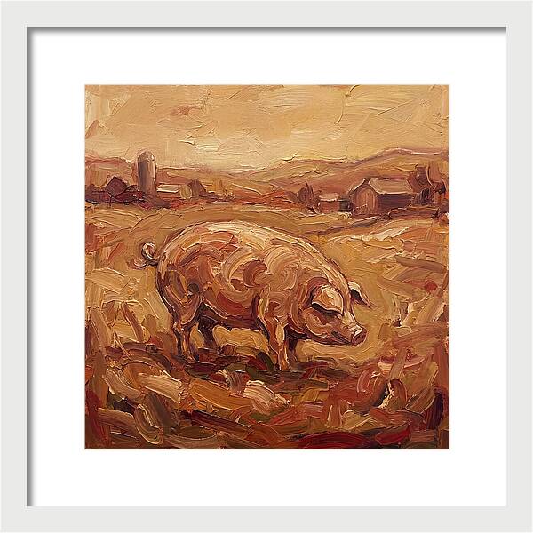 Pig In Expressionist Landscape