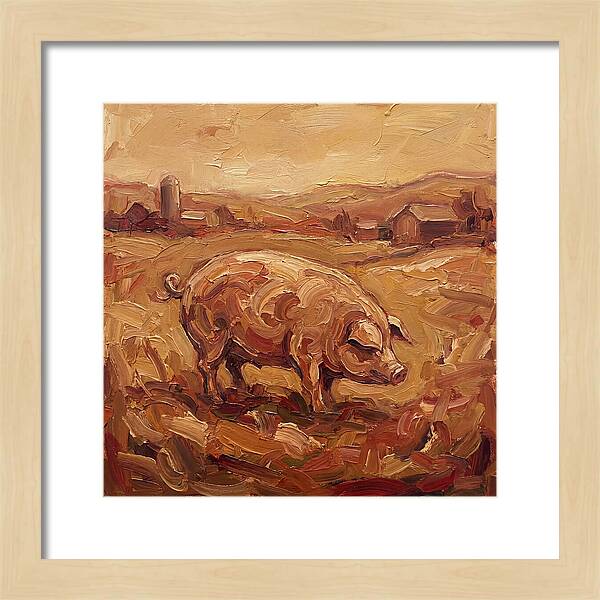 Pig In Expressionist Landscape