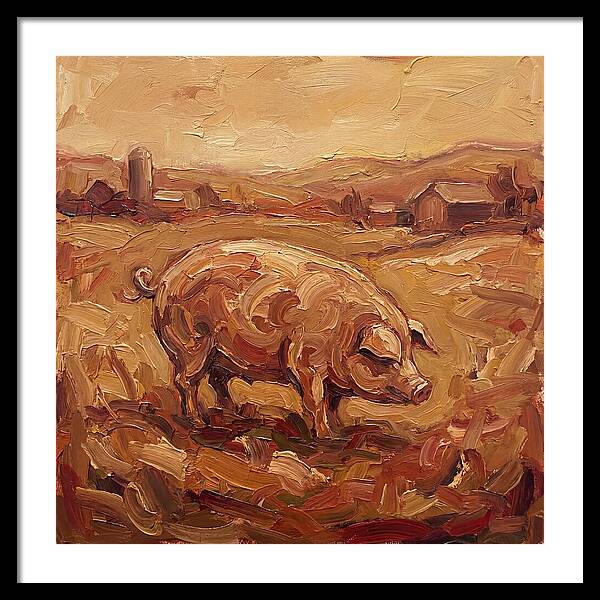 Pig In Expressionist Landscape