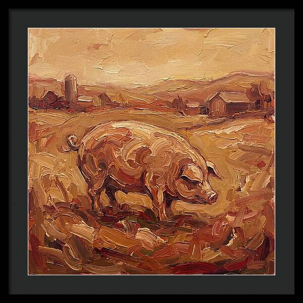 Pig In Expressionist Landscape