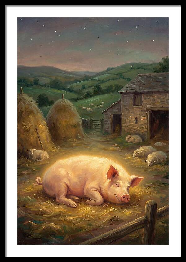 Pig In Pastoral Setting