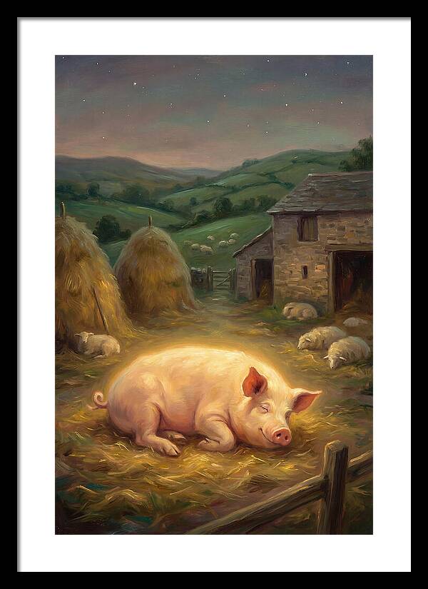 Pig In Pastoral Setting