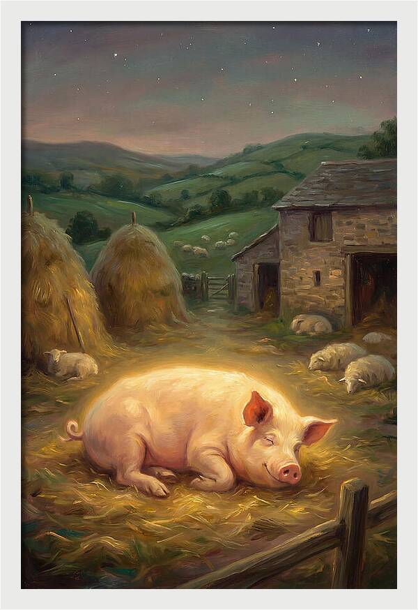 Pig In Pastoral Setting