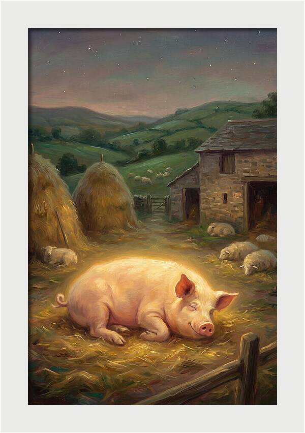 Pig In Pastoral Setting