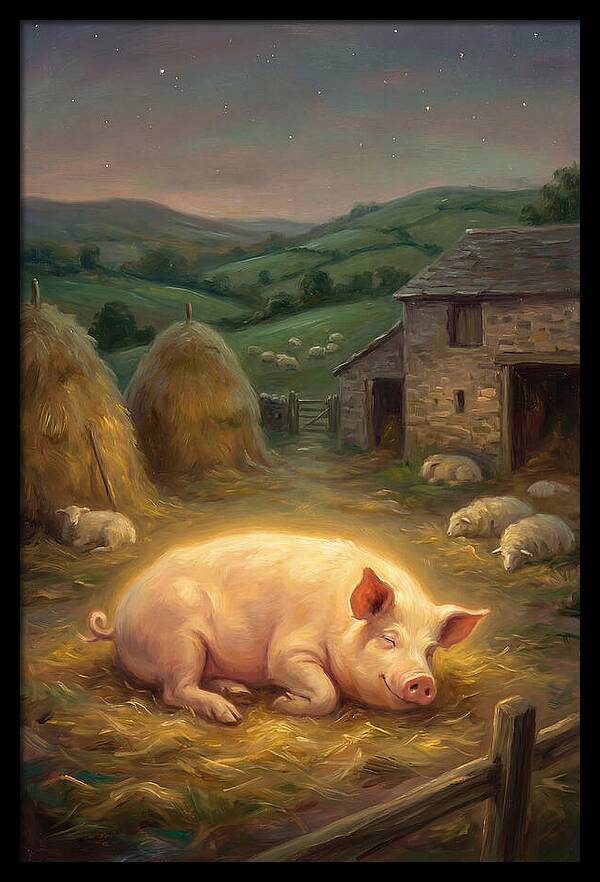 Pig In Pastoral Setting