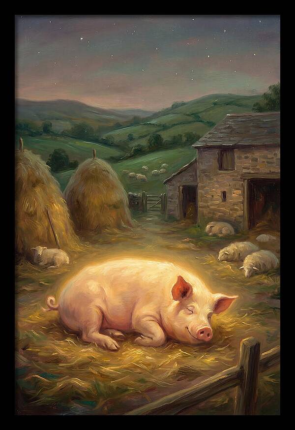 Pig In Pastoral Setting