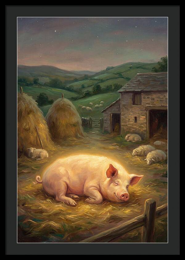 Pig In Pastoral Setting