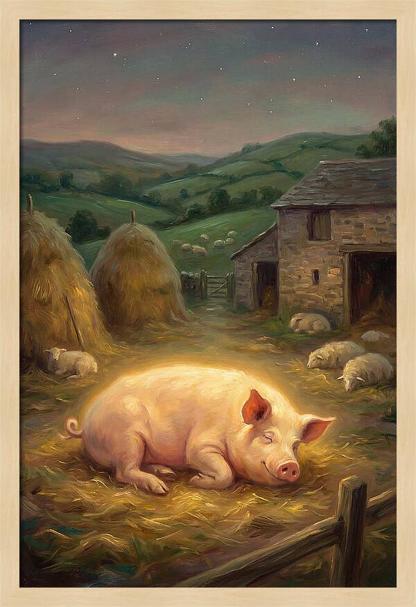 Pig In Pastoral Setting