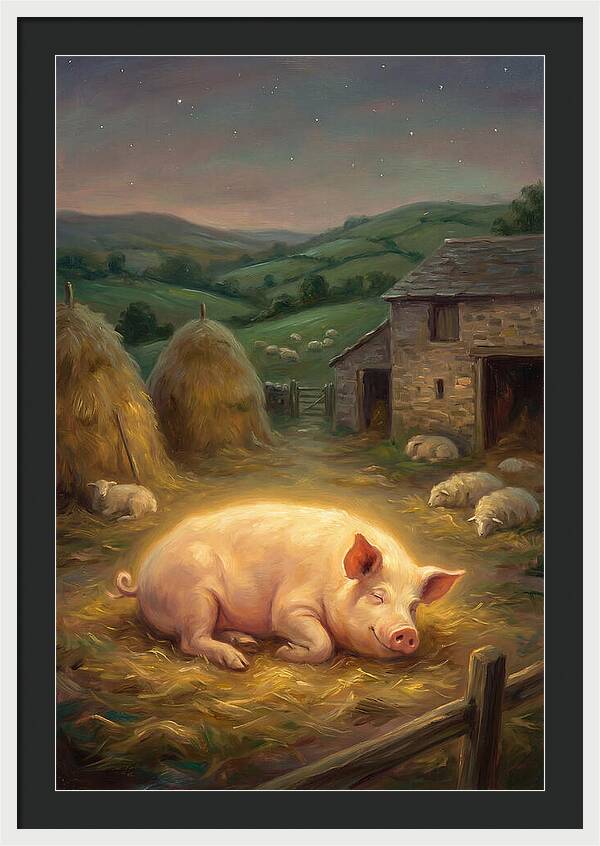 Pig In Pastoral Setting