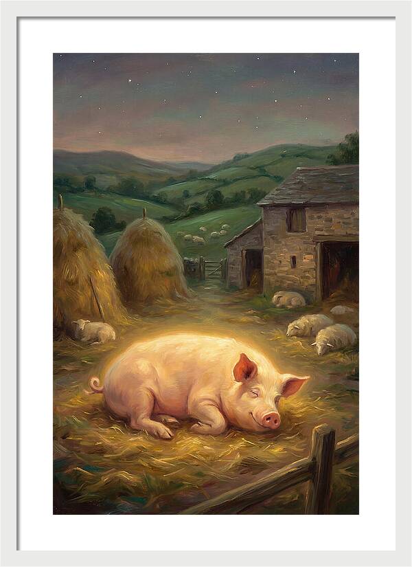 Pig In Pastoral Setting