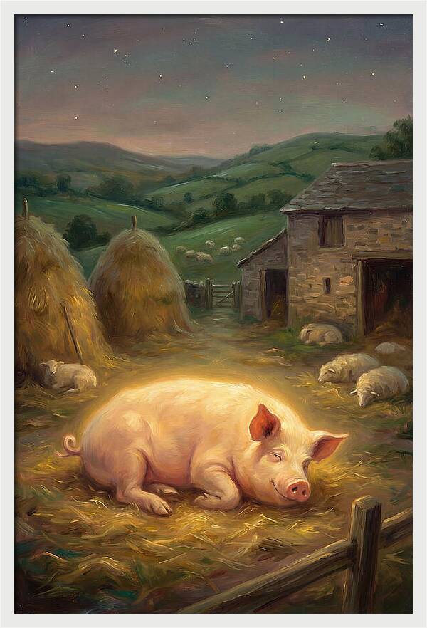 Pig In Pastoral Setting