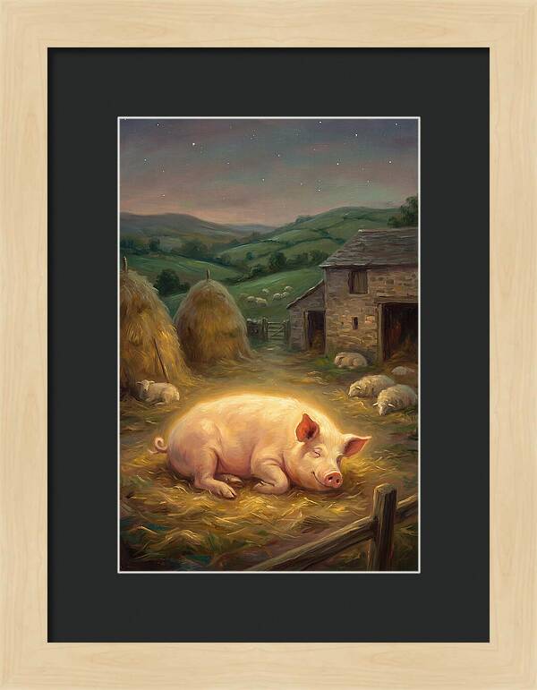Pig In Pastoral Setting