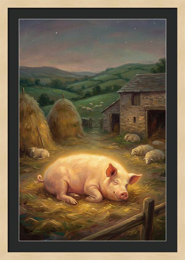 Pig In Pastoral Setting