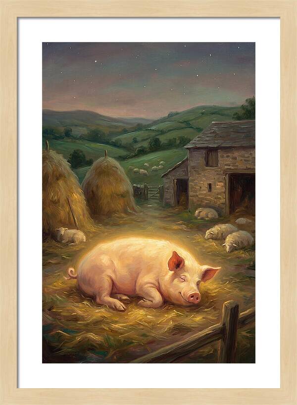 Pig In Pastoral Setting