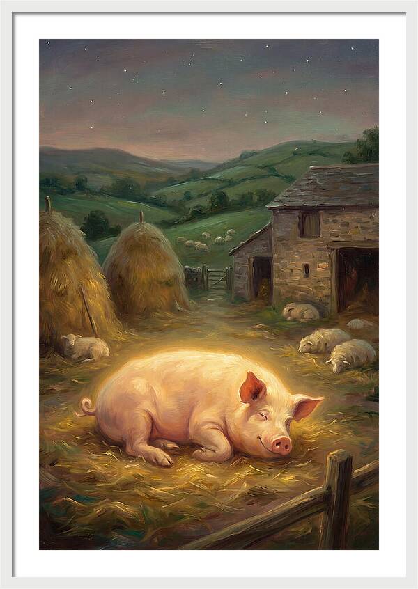 Pig In Pastoral Setting