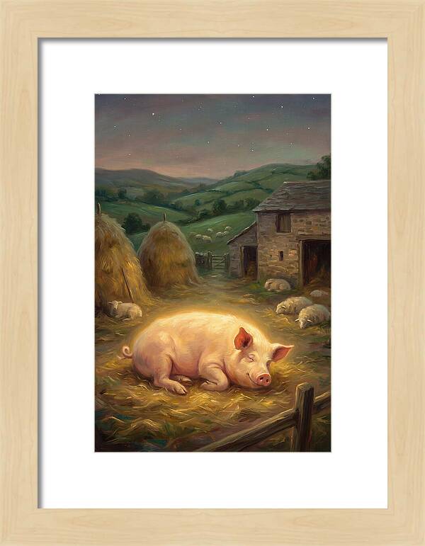 Pig In Pastoral Setting