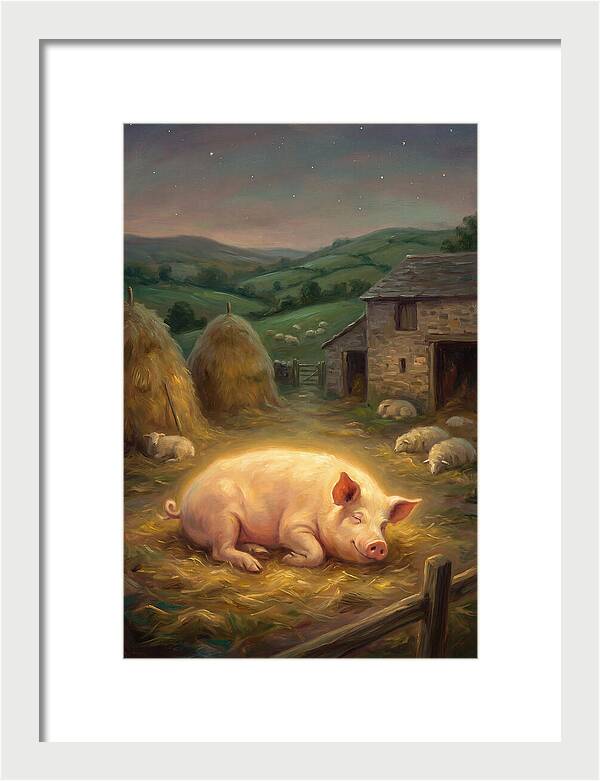 Pig In Pastoral Setting