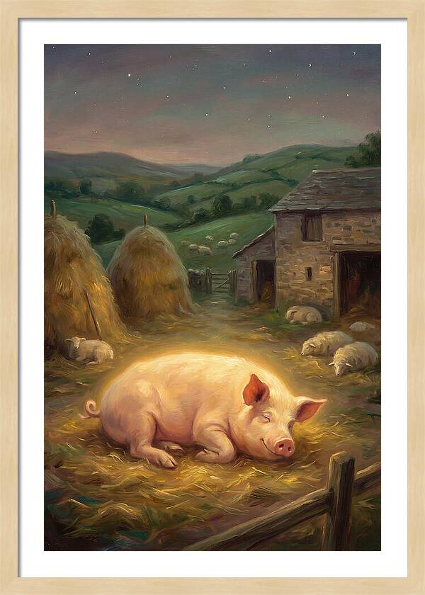 Pig In Pastoral Setting