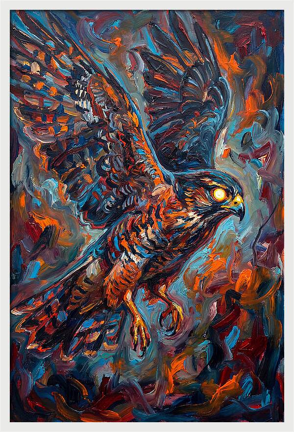 Pigeon Hawk In Flight