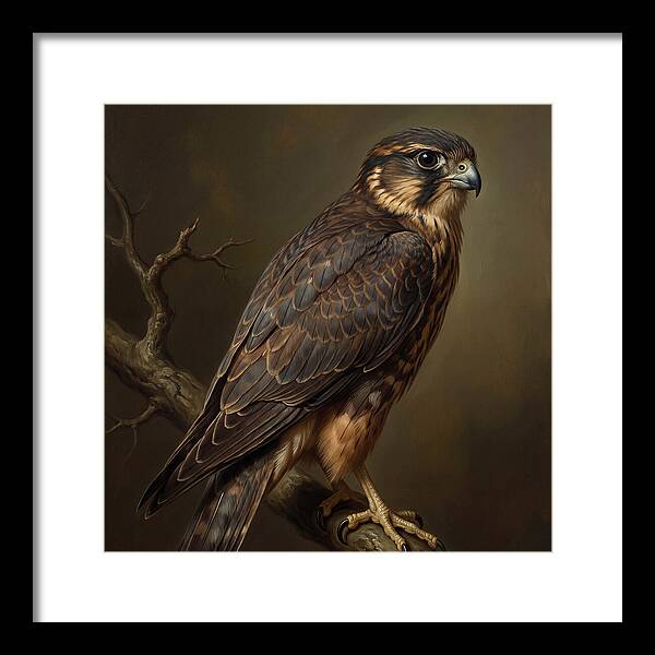 Pigeon Hawk Perched Elegantly