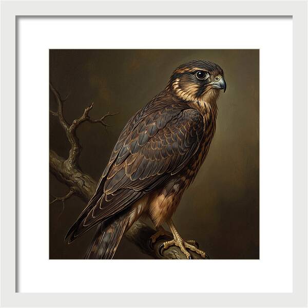 Pigeon Hawk Perched Elegantly