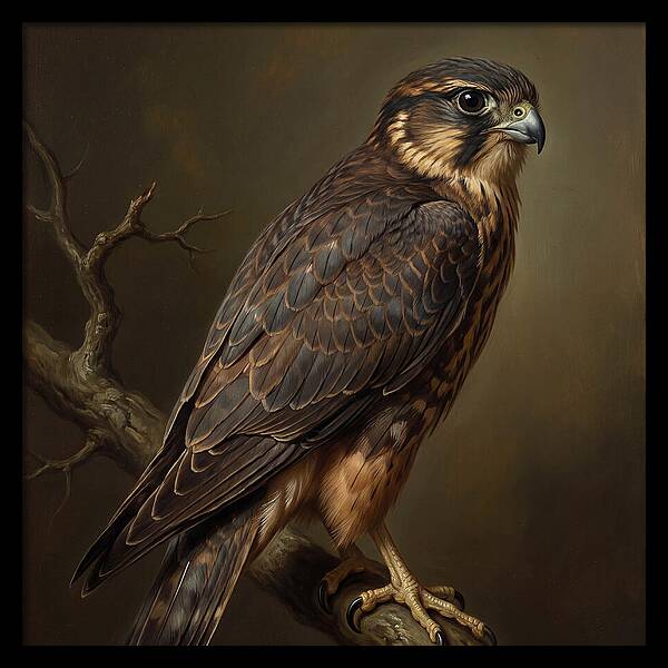 Pigeon Hawk Perched Elegantly