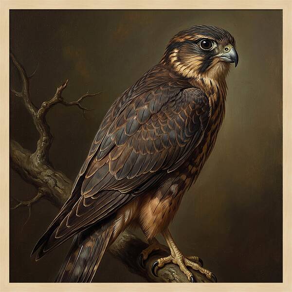 Pigeon Hawk Perched Elegantly