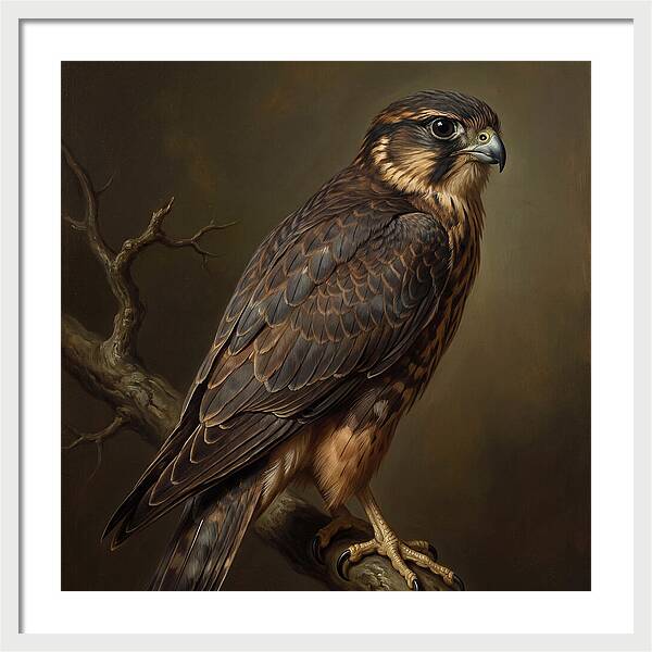 Pigeon Hawk Perched Elegantly