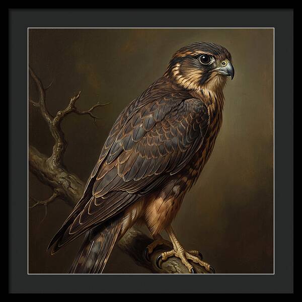 Pigeon Hawk Perched Elegantly