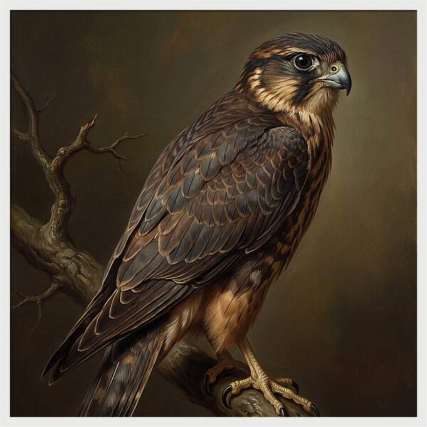 Pigeon Hawk Perched Elegantly