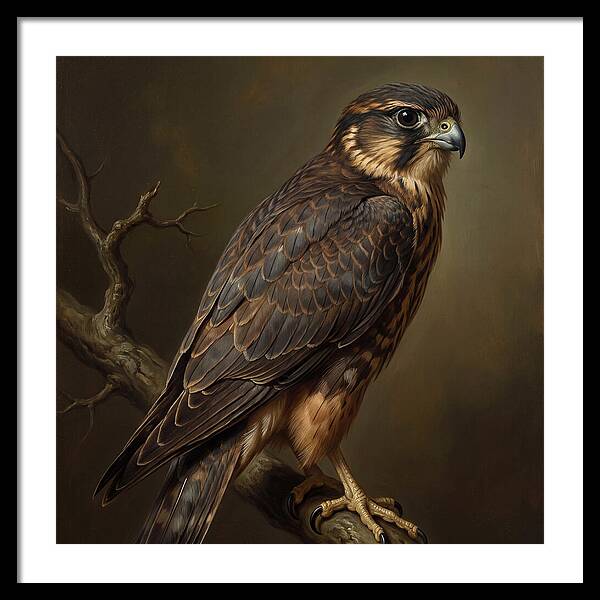 Pigeon Hawk Perched Elegantly