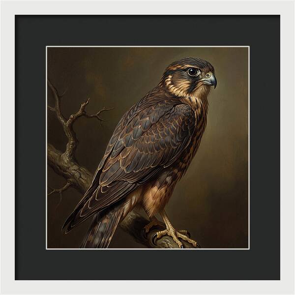Pigeon Hawk Perched Elegantly