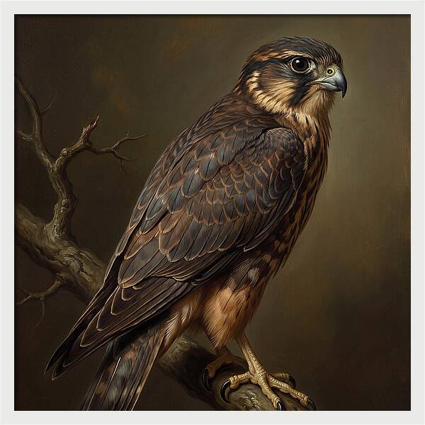 Pigeon Hawk Perched Elegantly