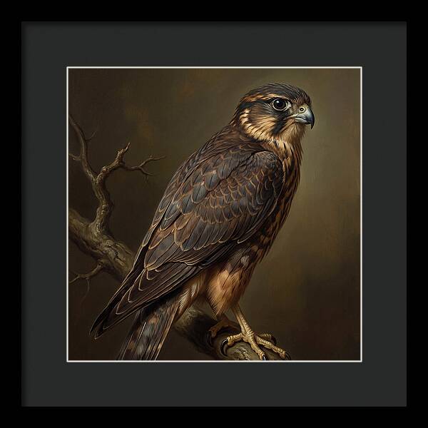 Pigeon Hawk Perched Elegantly