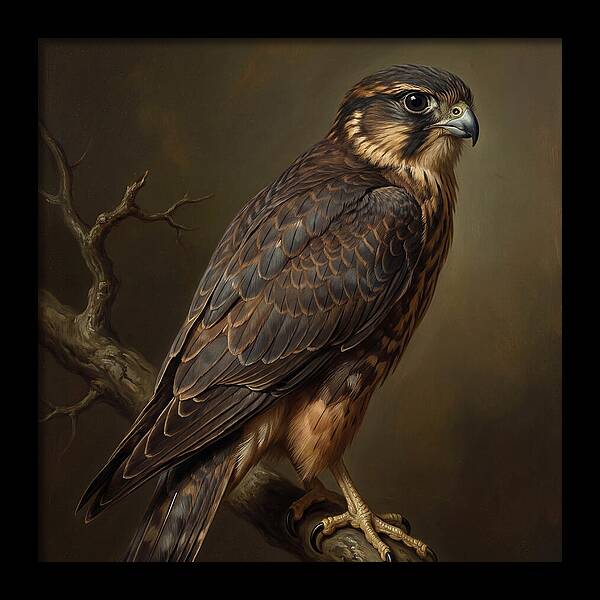 Pigeon Hawk Perched Elegantly
