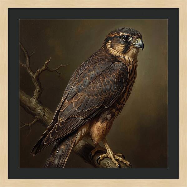 Pigeon Hawk Perched Elegantly