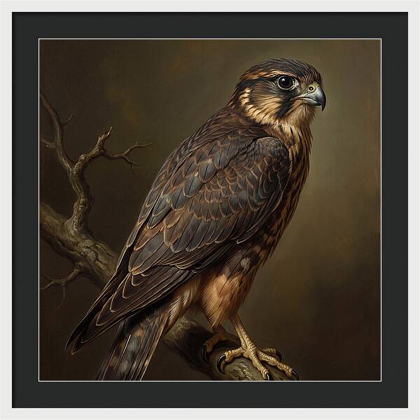 Pigeon Hawk Perched Elegantly