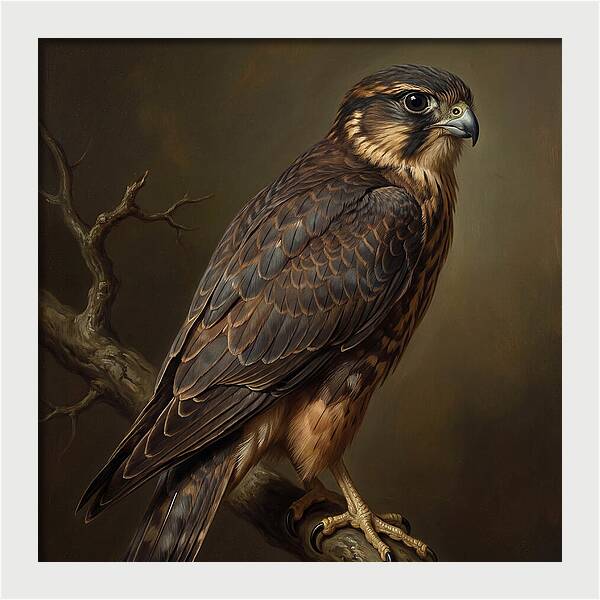 Pigeon Hawk Perched Elegantly