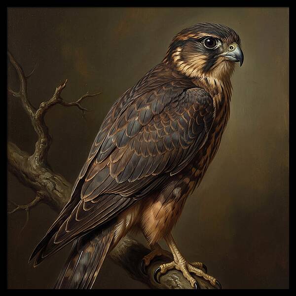 Pigeon Hawk Perched Elegantly
