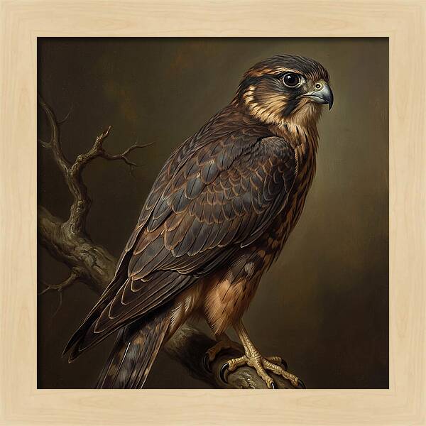 Pigeon Hawk Perched Elegantly