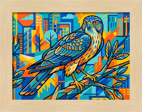 Pigeon Hawk Perched In Urban Vibes