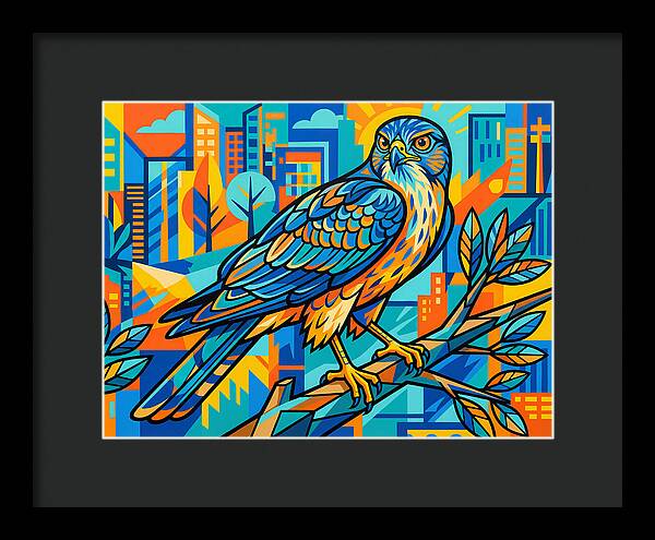 Pigeon Hawk Perched In Urban Vibes