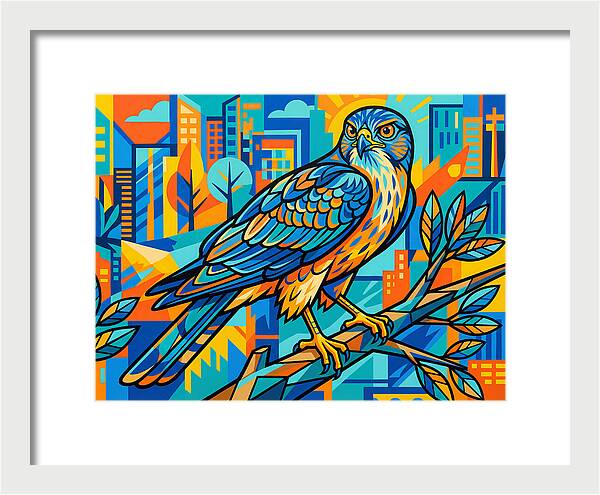 Pigeon Hawk Perched In Urban Vibes