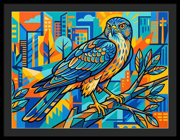 Pigeon Hawk Perched In Urban Vibes