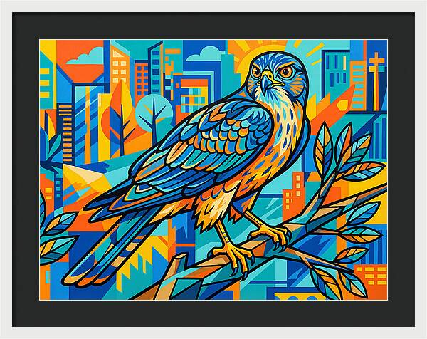 Pigeon Hawk Perched In Urban Vibes
