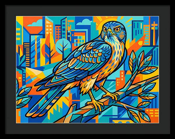 Pigeon Hawk Perched In Urban Vibes