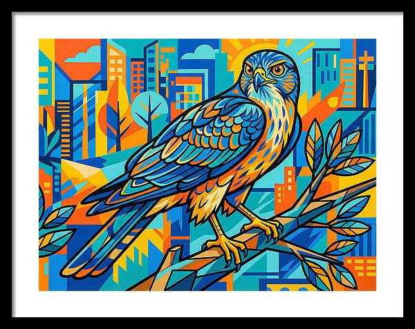 Pigeon Hawk Perched In Urban Vibes