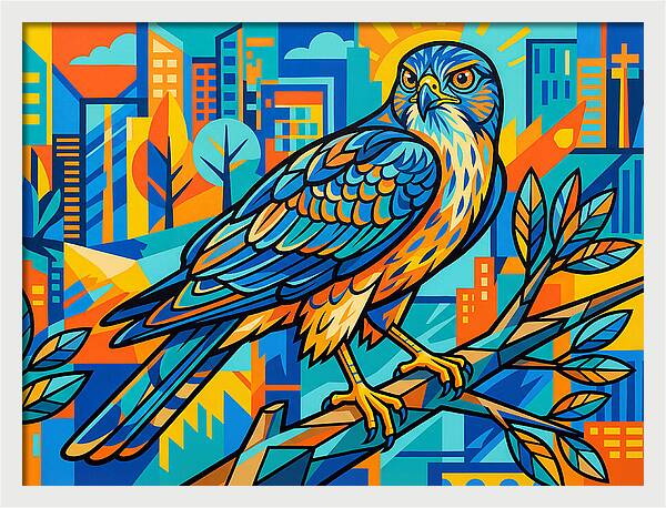 Pigeon Hawk Perched In Urban Vibes