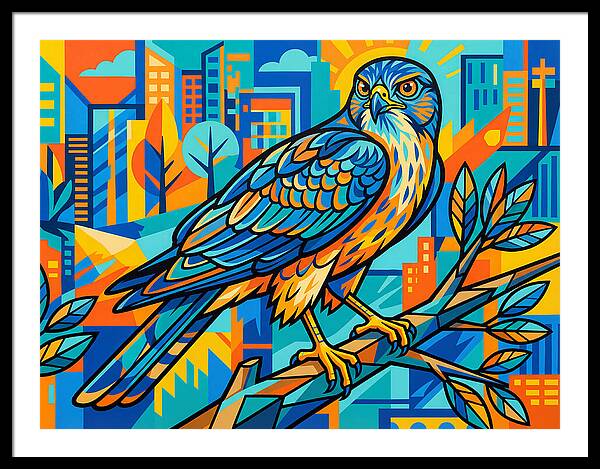 Pigeon Hawk Perched In Urban Vibes