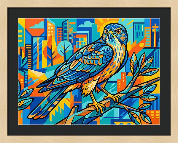 Pigeon Hawk Perched In Urban Vibes